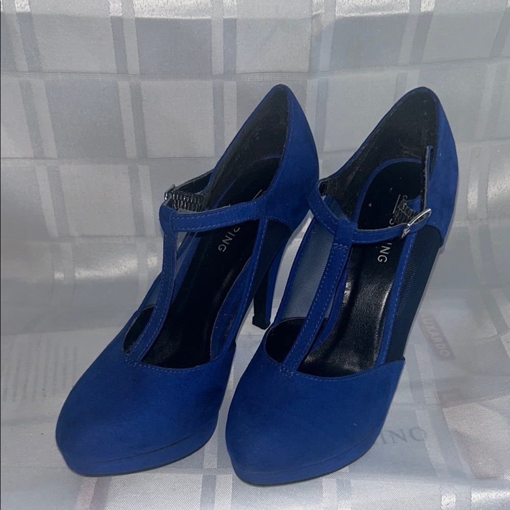Elegant Blue Women's Heels
